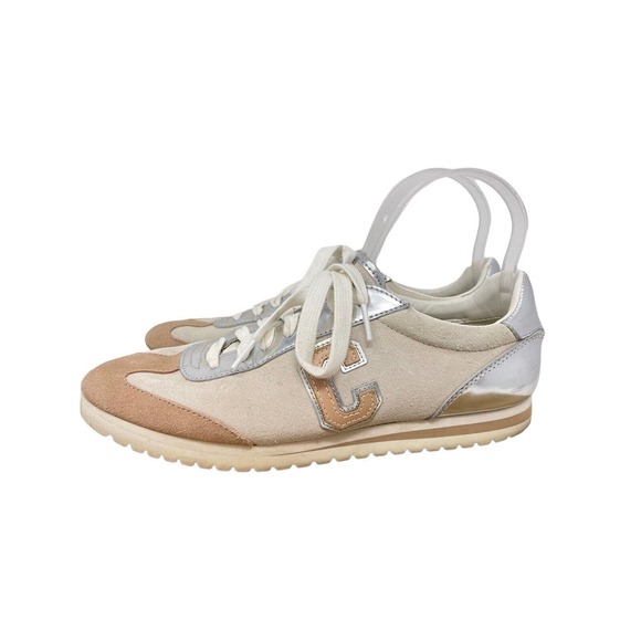 Coach IAN Sneakers~Blush/Silver~Suede "C" Detail~Size 8.5B - Picture 2 of 9